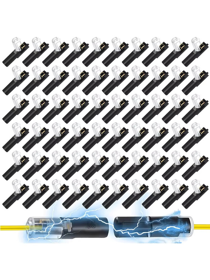 AOKIN 1-Poliger Niederspannungs-Kabelsteckverbinder Set aus Kunststoff, 60 Stück LED-Schnellverbinder ohne Löten mit Verriegelungsmechanismus - Bild 6