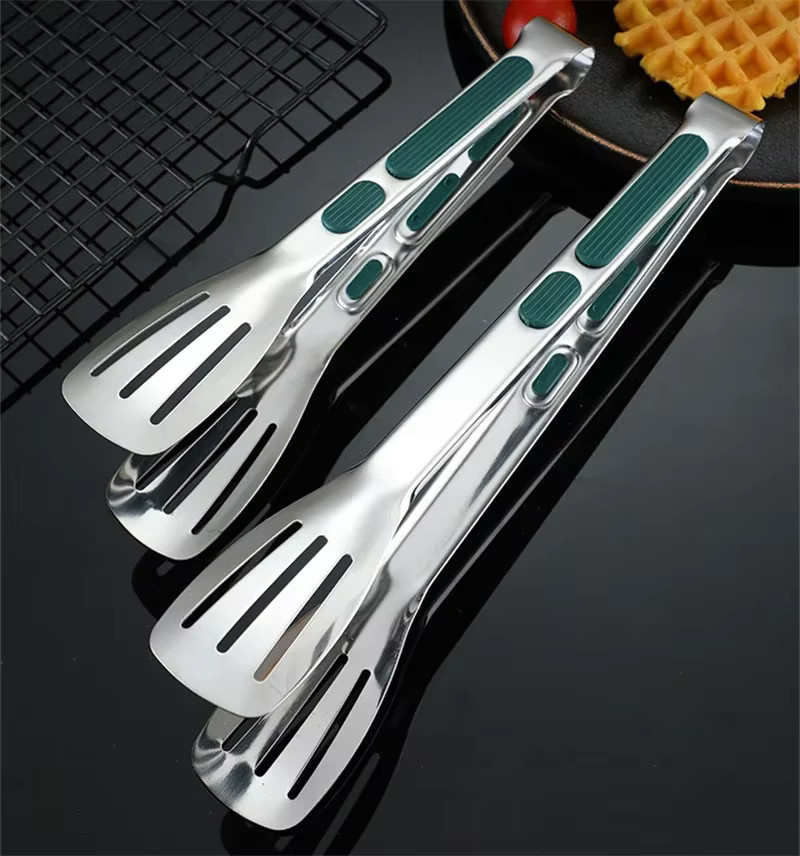 Edelstahl Küchenzange Anti-Slip zum Servieren und Grillen in Silber - Bild 6