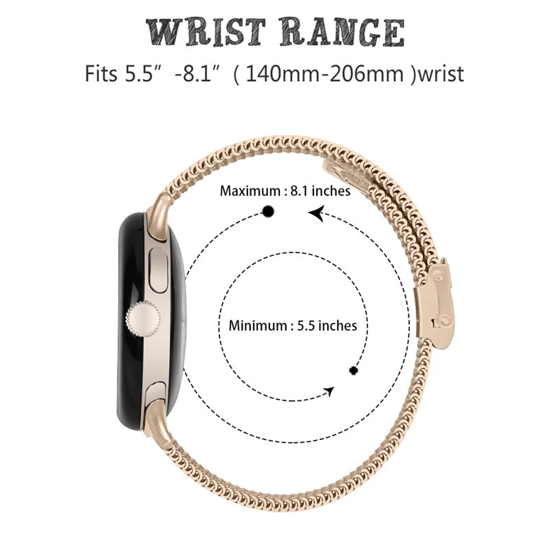 jansin Uhrenarmband Milanaise, Edelstahl, Silber, Unisex - Bild 4