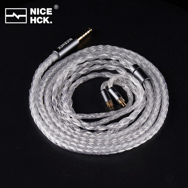 NICEHCK IcyMoon HiFi In-Ear-Kopfhörer-Kabel aus OCC und versilbertem OFC mit 2Pin oder QDC Anschluss - Bild 1