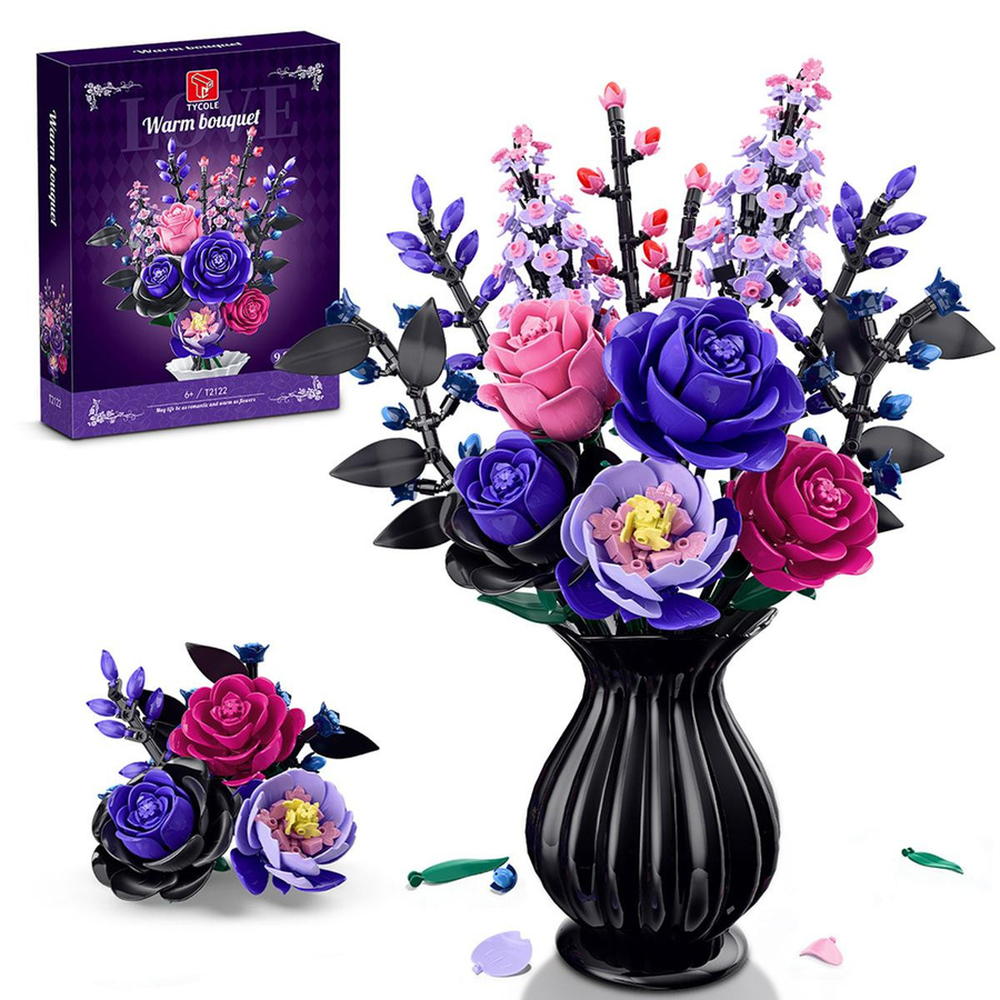 YCOLE Blumenstrauß Bausteine 9-in-1 Puzzle-Set ab 3 Jahren - Bild 3