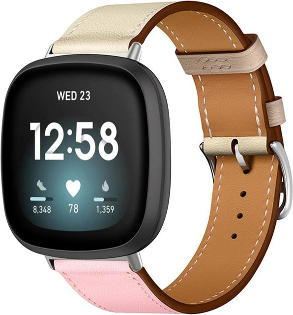 LUJING Uhrenarmband Leder, rosa, Unisex - Bild 1