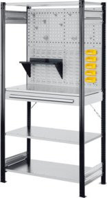 Kappes Steckregal RasterPlan Mod. 5 aus Stahl in Anthrazit, B: 100 cm, T: 50 cm, H: 200 cm - Bild 1