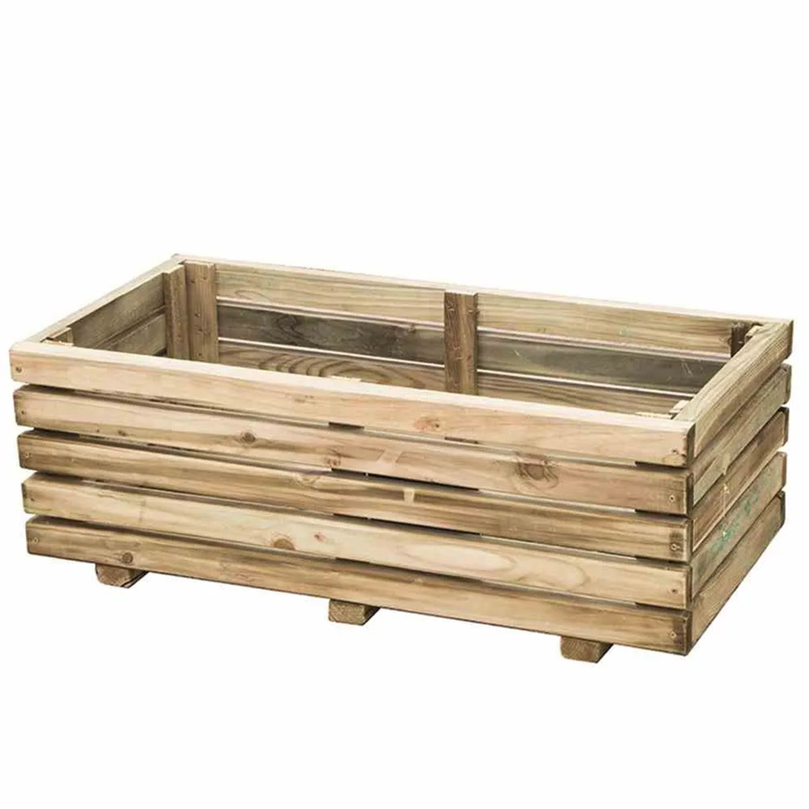 Siena Garden Pflanzkasten Ella aus Kiefernholz in Beige und Braun, B/T/H: 80 x 40 x 28 cm - Bild 2