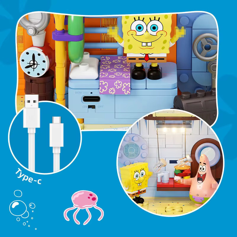 AREA-X SpongeBob Ananashaus, Bausteine, 1284 Teile - Bild 2