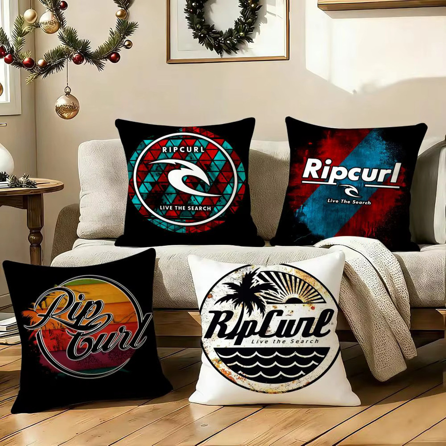 Ripcurl Kissenbezug aus weichem Plüsch in Weiß und Multicolour, quadratisch, B/T/H: 30 x 30 x 30 cm - Bild 4