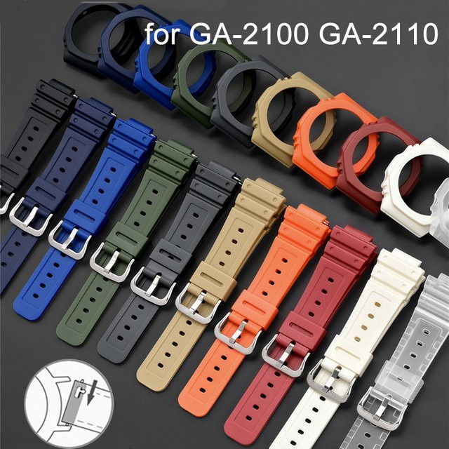 strapfreak Uhrenarmband mit Gehäuse und Lünette, TPU-Harz, Schwarz, Herren - Bild 1