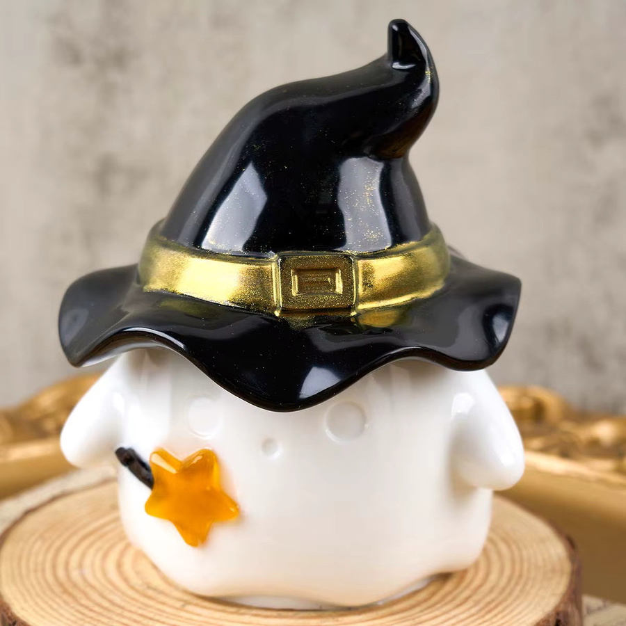 UDOCOOL Silikonform Geist und Hut für DIY Halloween Kerzen, Blumentöpfe oder Gipsarbeiten in Weiß - Bild 4