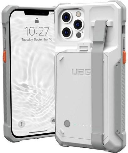 Urban Armor Gear Workflow Healthcare Battery Case Backcover für Apple iPhone 12 und iPhone 12 Pro in Weiß mit integriertem Akku und stoßfestem Schutz - Bild 1