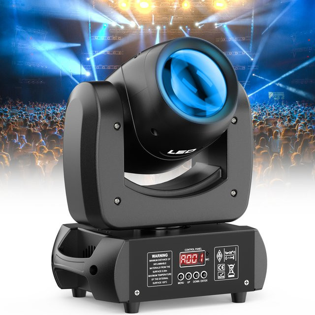 U'King Mini 100W LED Moving Head Bühnenlicht mit DMX512 für DJ Disco Show und KTV Strahleffekt Musterlicht - Bild 1