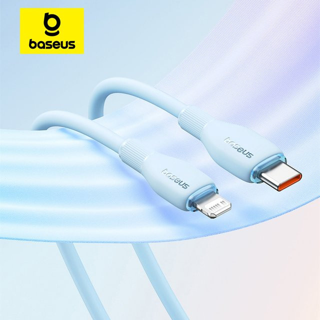 Baseus 20 W USB-C auf Lightning Schnellladekabel in Schwarz für iPhone, iPad und MacBook - Bild 1