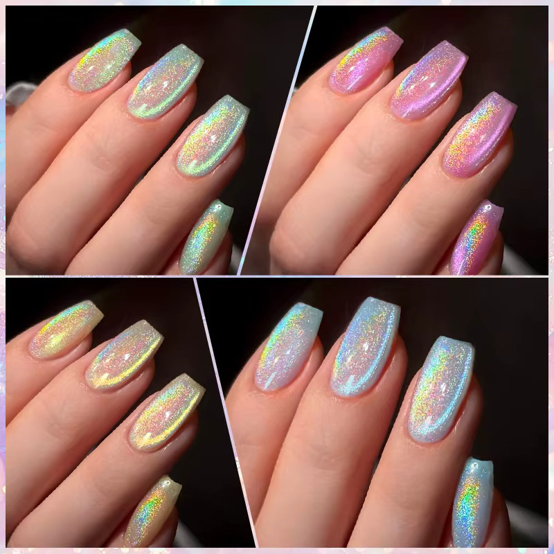 Mtssii Regenbogen Aurora Magnetischer Nagellack, 7 ml, Schimmernd - Bild 3
