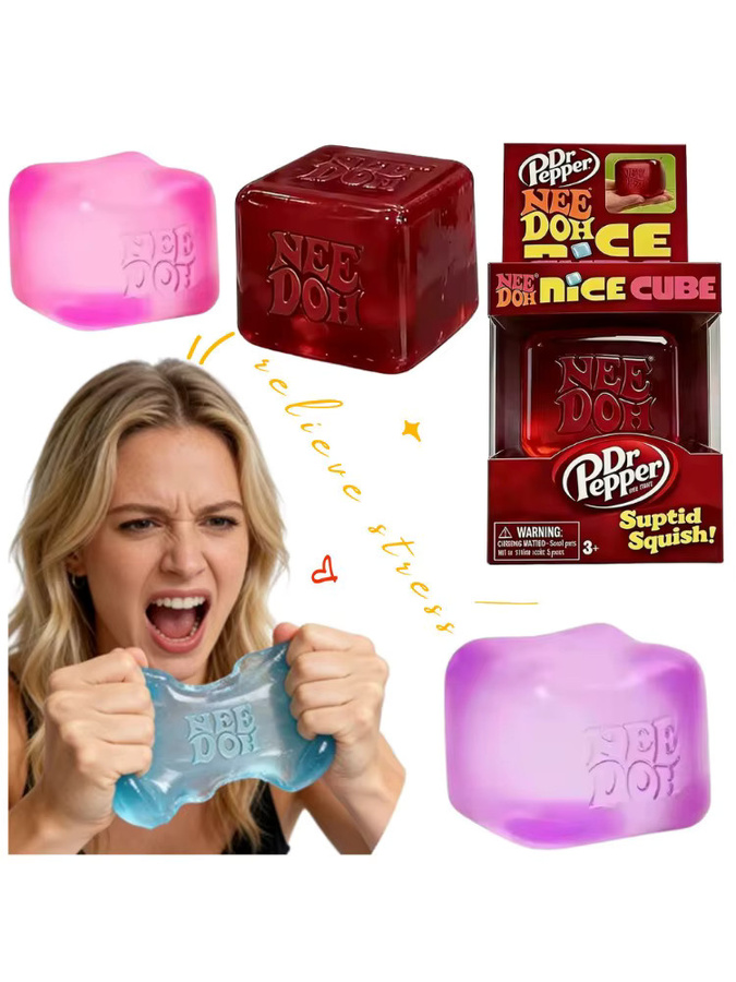 Schylling Needoh Nice Sensorischer Quetsch-Würfel, pink - Bild 6