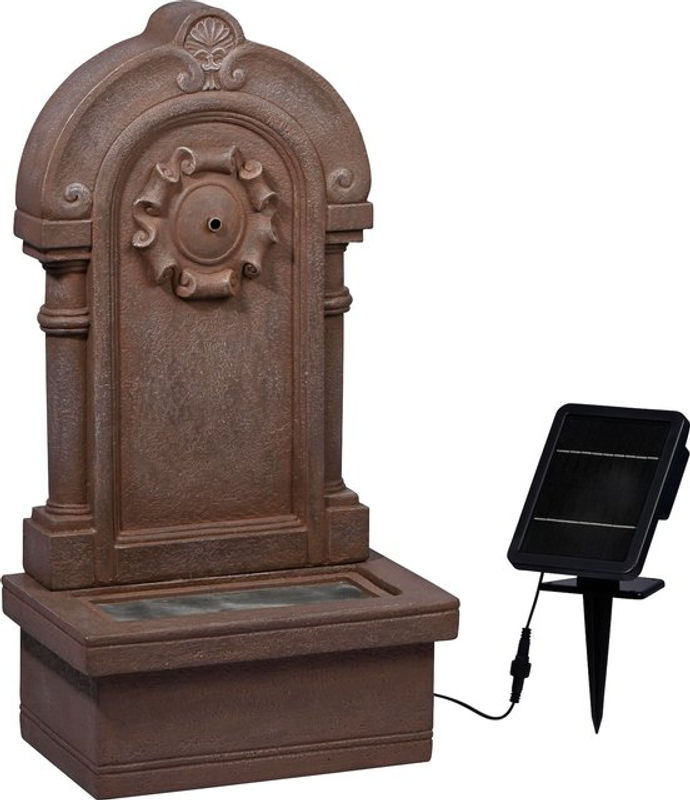 Solar-Gartenbrunnen Dobar Poseidon mit LED und Solar-Panel in Sandstein Grau aus Kunststein - Bild 5