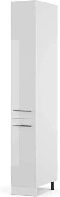 Vicco Apothekerschrank Fame-Line Medizinschrank für die Küche Weiß Hochglanz B: 30,0 cm, H: 58,0 cm, T: 206,8 cm - Bild 1