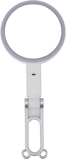 GoolRC Reise Make-up Spiegel mit LED-Licht, doppelseitig mit 1x und 5x Vergrößerung, weiß, für Desktop oder Wandmontage - Bild 1