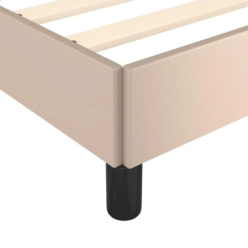 vidaXL Bettgestell gepolstert in Cappuccino-Braun aus Kunstleder B/T/H: 80 x 200 cm - Bild 3