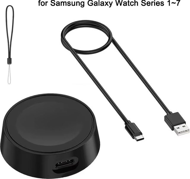 VORTNGLE Magnetische Ladestation für Samsung Galaxy Watch 7 6 5 4 3 und Galaxy Watch Active 1 2, Weiß - Bild 1