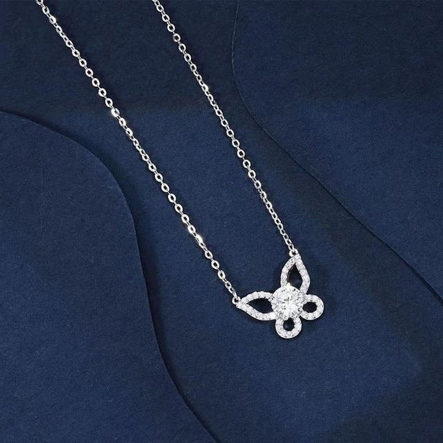 Lucky Star Jewelry Halskette, 925 Silber, Moissanit, Schmetterling, Damen - Bild 1