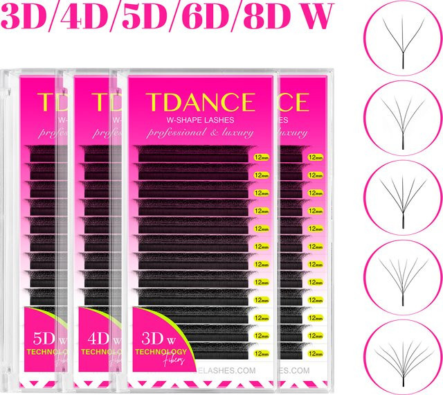 TDANCE W-Stil Fächer-Wimpernverlängerung, Natural, Unisex - Bild 1