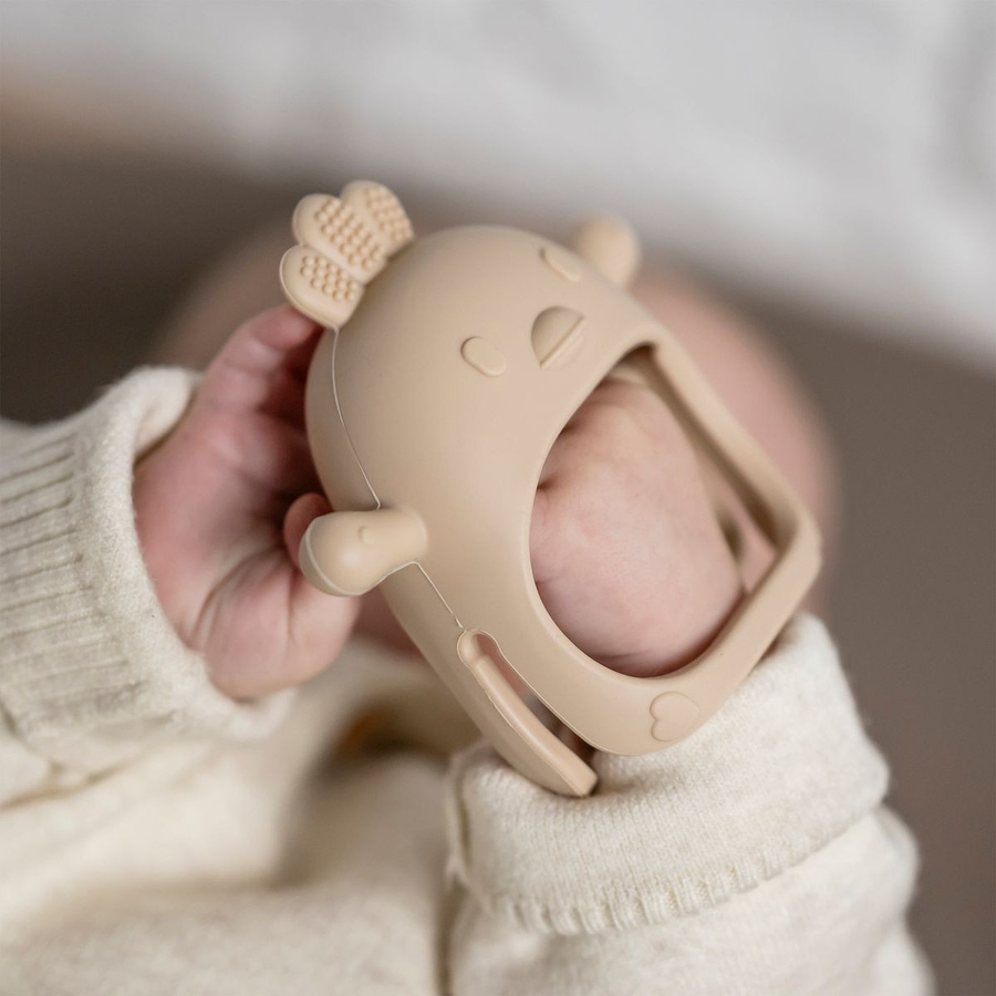 Nattou Silikon Beißring und Beißhandschuh in Clay, BPA-frei - Bild 3