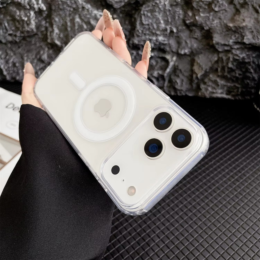 MagSafe kompatible transparente Wireless Charge Cover Schutzhülle für iPhone 11 bis iPhone 17 Pro Max Modelle - Bild 4