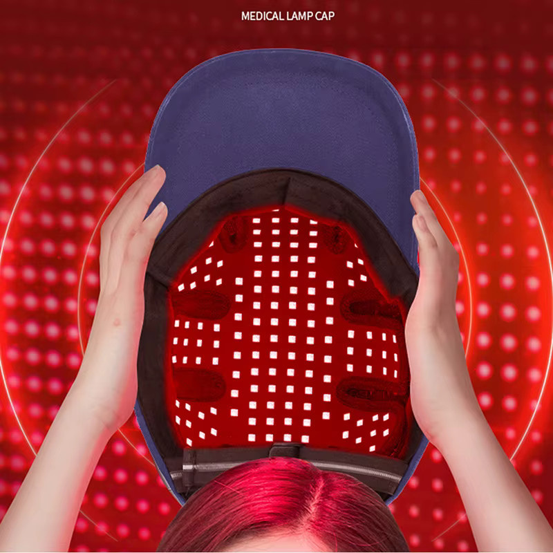 DH Beauty Infrarot-Mütze Rotlichttherapie-Gerät, Unisex, Blau - Bild 3