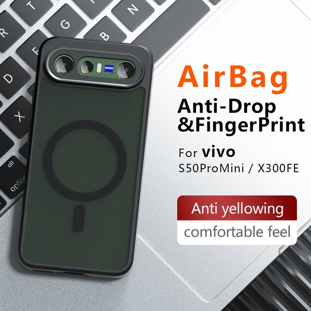 Vivo Deluxe Acryl Odd Armor Magnetische Mattierte Schutzhülle für Vivo x300 FE und s50 pro, Stoßfeste Hülle in Schwarz oder Weiß - Bild 1