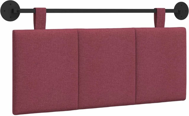 vidaXL Wandmontiertes gepolstertes Kopfteil in Weinrot mit Stoffbezug, Breite: 110 cm, Höhe: 55 cm, Tiefe: 5 cm - Bild 1