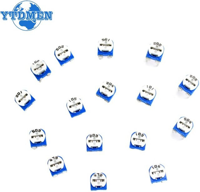 YTDMEN Potentiometer RM065 Set mit 65 Stück in Blau, einstellbare Widerstände von 200 Ohm bis 1M Ohm - Bild 1