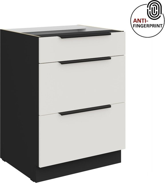Küchenunterschrank ARIA in Weiss ultra matt mit Anti Fingerprint Effekt, Breite: 60 cm - Bild 1