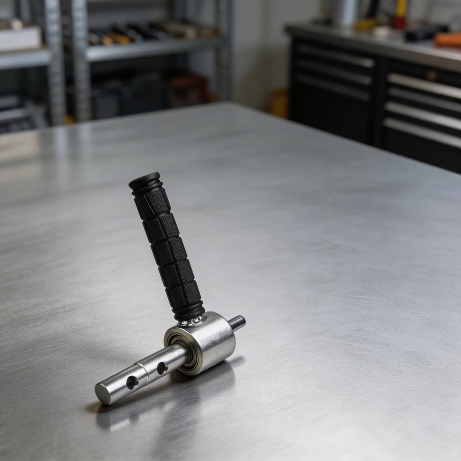 Vibratite Sechskantadapter mit rutschfestem Griff für elektrische Eisbohrer und Bohrer, Silber, Metall - Bild 3