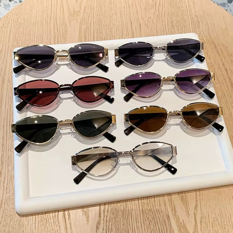 Samjune Sonnenbrille Cat-Eye, Metall, Vollrand, Unisex - Bild 2