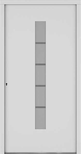 Roro Haustür OAE 1202 aus Aluverbund mit Glaseinsatz in Weiß, B/H: 110 x 210 cm, DIN Links - Bild 1