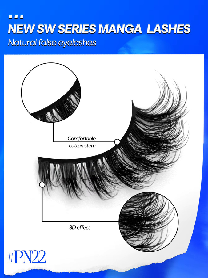 Veltrinay Falsche Wimpern, russische Streifenwimpern - Bild 3