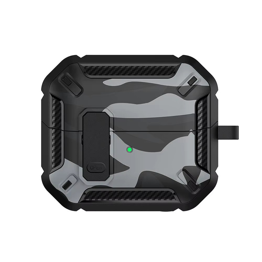 XDcase Sicherheitsverschluss-Ohrhörerhülle für Samsung Galaxy Buds3 und Buds3 Pro, sturzsichere Schutzhülle für das Kopfhörerfach, Grün/Mehrfarbig - Bild 2