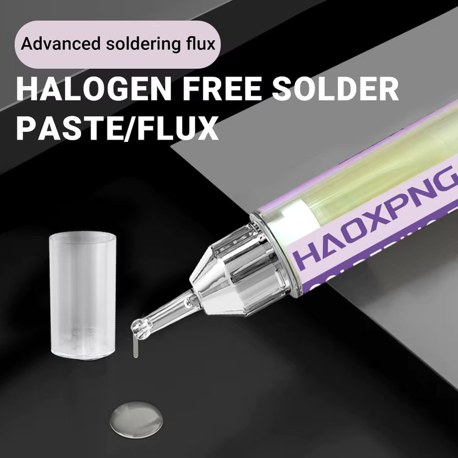 Halogenfreies bleifreies Lötflussmittel von HAOXPNG in transparent für Elektronik-Reparaturen an PC, Chip-CPU, LED und BGA - Bild 2