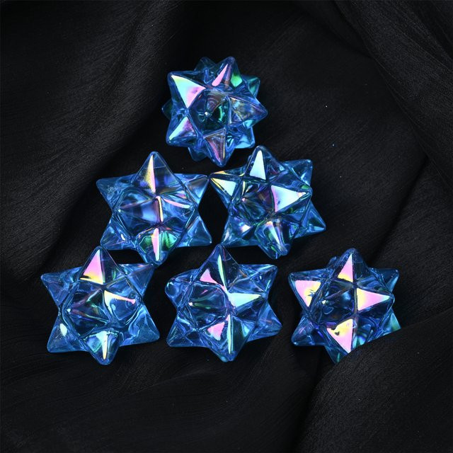 CRYSTALHOLA Blue Energy Stone Stern-Kristall zur Aquariumdekoration in Blau - Bild 1