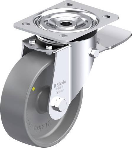 Blickle L-PO 150G-ST-ELS Stahlblech-Lenkrolle in Grau mit Kunststoffrad, Rad-Durchmesser: 150 mm, Tragfähigkeit: 400 kg - Bild 1