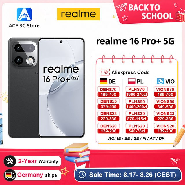 realme 16 Pro Plus 5G Smartphone mit 200-MP-LumaColor-Kamera, 7000-mAh-Akku und 144-Hz-AMOLED-Display - Bild 1