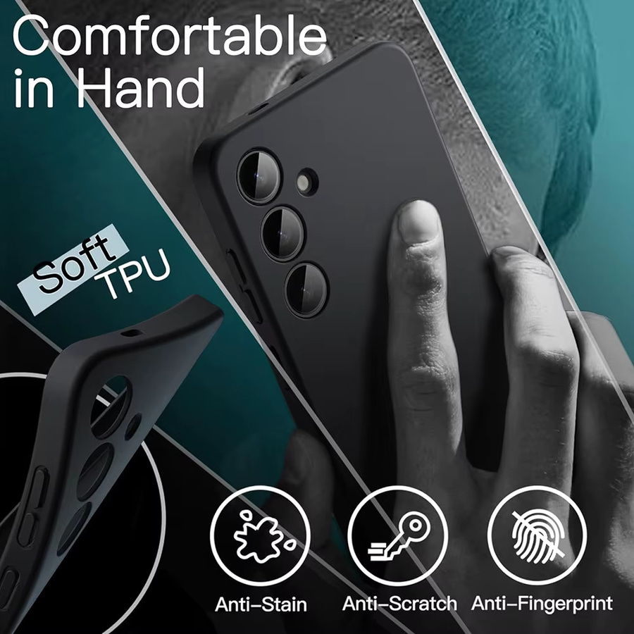 Ricestate Stoßfeste Silikon TPU Handyhülle für Samsung Galaxy A-Serie in Schwarz - Bild 6