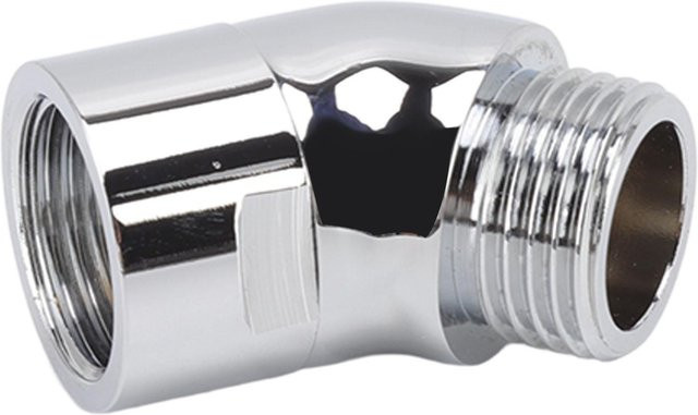 Handbrausebogenadapter 135 Grad aus Messing in Schwarz von mfySpace mit 1/2 Zoll Anschluss - Bild 1