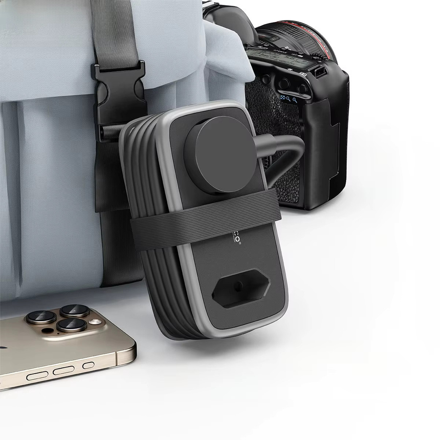 ORICO Reise-Steckdosenleiste mit 3 AC- und 3 USB-Anschlüssen, 5-in-1 Smart-Steckdose mit 1,1 m Verlängerungskabel, Farbe: Weiß - Bild 6