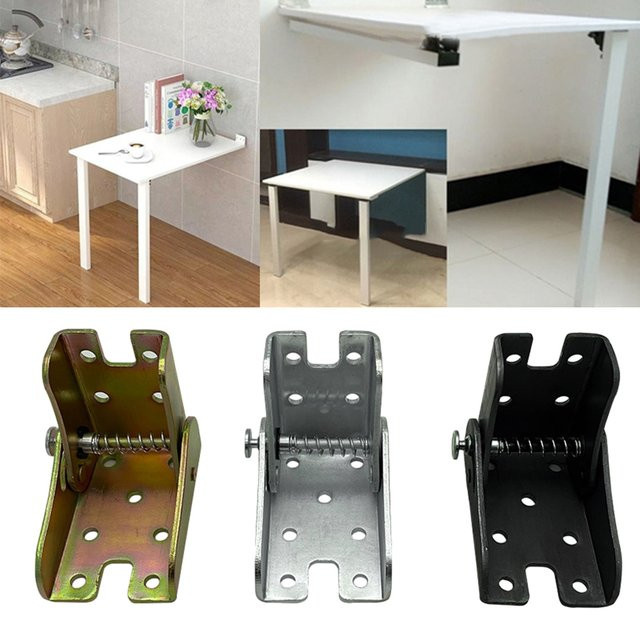 Selbstsicherndes 90 Grad Klappscharnier aus Edelstahl für Schrank und Sofa Bett, Farbe: Silber, B/T/H: 65 x 60 x 45 mm - Bild 1