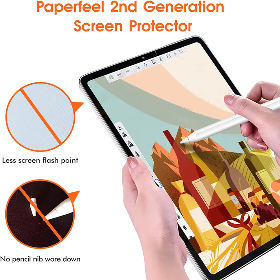 5 Stück Papiergefühl Displayschutzfolie für Samsung Galaxy Tab A9 A8 A7 Lite A 10.1 S9 S8 Plus S7 FE S6 Lite S5e transparent - Bild 2