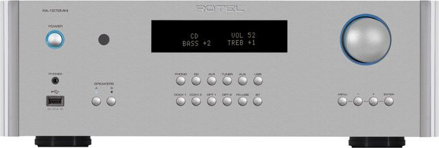 Rotel RA-1572 MKII Stereo-Vollverstärker in Silber mit Bluetooth, USB und Ethernet - Bild 1