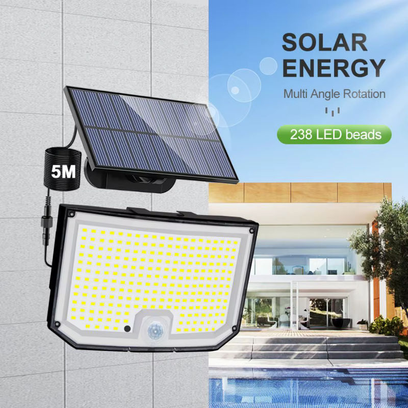 Solar LED Wandlampe für Outdoor und Garten mit Bewegungssensor, IP65 wasserdicht, SMD Strahler in Schwarz oder Weiß - Bild 6