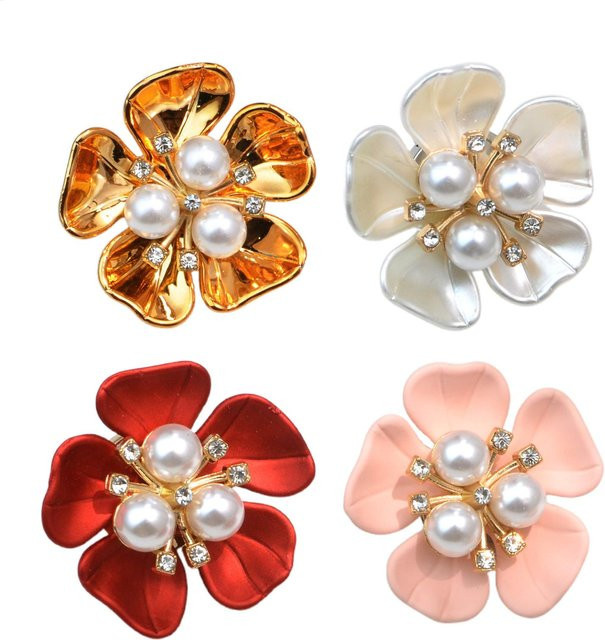 Premium-Knopfabdeckungen mit Blumen- und Perlenmotiven als DIY-Zubehör zum Nähen für Kleider, Smokings und Blusen - Bild 1
