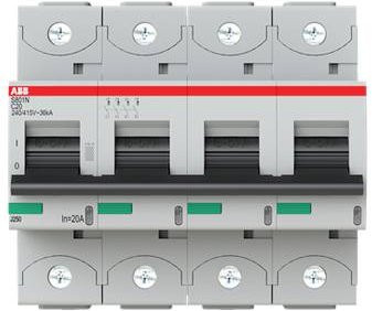 ABB S804N-C20 Leitungsschutzschalter 20A 400V grau - Bild 1