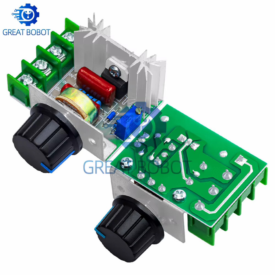 Baishundianzi SCR Spannungsregler Dimmdimmer Drehzahlregler Thermostat 220V 2000W - Bild 4